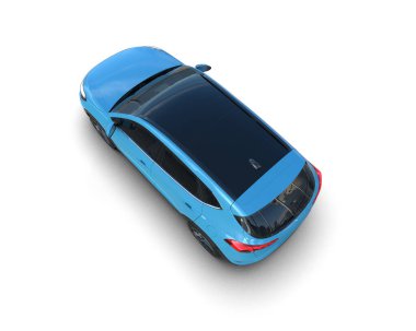 mavi spor araba beyaz üzerine izole