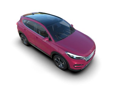 Beyaz arka planda bir cip. 3d oluşturma.