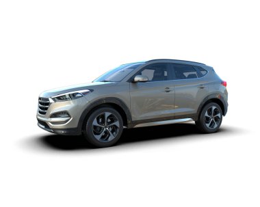 modern araba siyah arkaplanda izole edildi. 3 d illüstrasyon