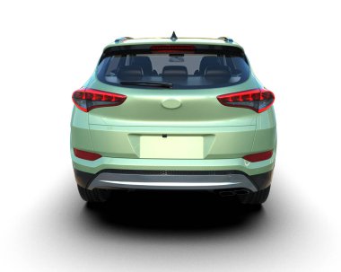 beyaz arka planda modern araba