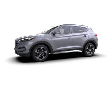 beyaz arka planda gölgeli modern araba