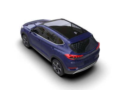 Modern araba beyazda izole edilmiş. 3d oluşturma