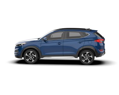 Boş bir geçmişi olan araba cipi. 3d oluşturma