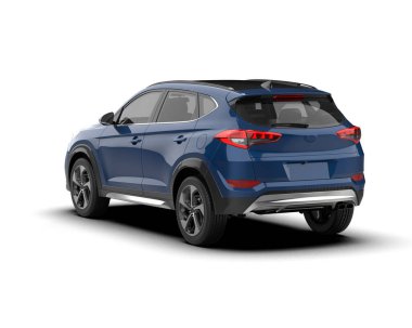 Gri arka planda modern kompakt araba - arka plan