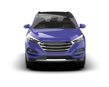 Gri arka planda izole edilmiş modern şehir arabası - 3 boyutlu görüntüleme