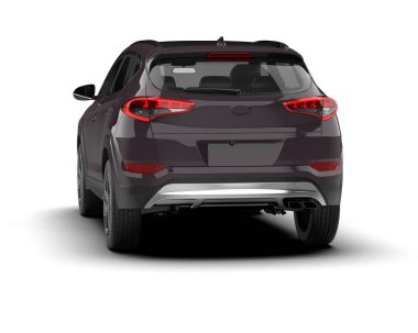 Kırmızılı gerçekçi bir jip. 3D görüntüleme. - 3 boyutlu illüstrasyon