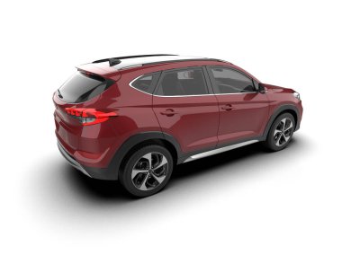 beyaz arkaplandaki araba.