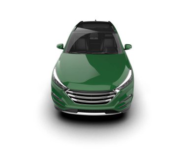 yeşil şehir arabası arka planda izole edildi