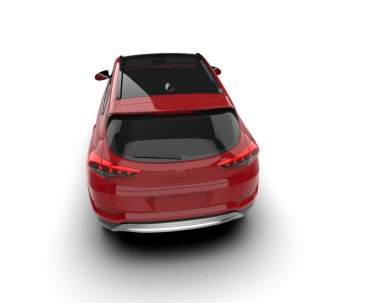 modern araba beyaz arka planda izole edildi. 3 boyutlu görüntüleme