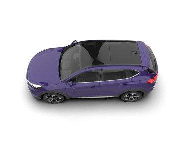 Siyah SUv beyaz arkaplanda izole edildi