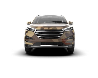 Stüdyo ortamında markasız bir SUV 'un 3 boyutlu çizimi