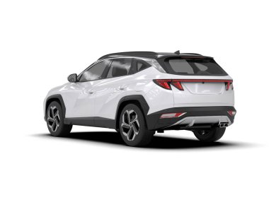modern SUV arabası arka planda