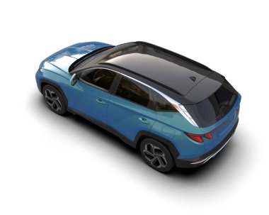 modern elektrikli araba beyaz arka planda izole edildi.