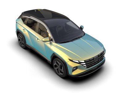 Stüdyo ortamında daha az genel bir konsept arabanın 3 boyutlu çizimi