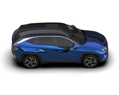 Beyaz arka planda bir cip. 3d oluşturma.