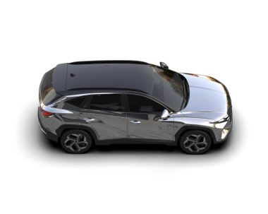 beyaz arkaplanda modern araba