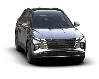 siyah modern SUV - 3D render