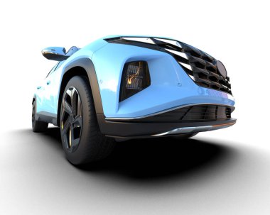 Modern bir arabanın 3 boyutlu görüntüsü