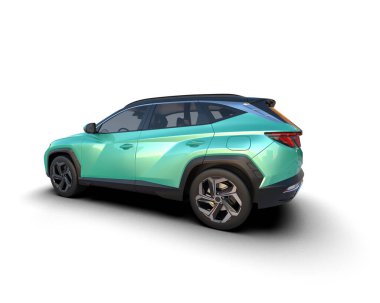 Beyaz arka planda modern bir cip. 3d oluşturma.