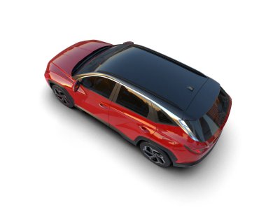 3D kırmızı arabayı beyaz renge boyuyor.