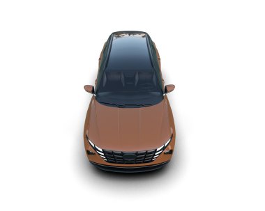 Modern bir arabanın 3 boyutlu görüntüsü