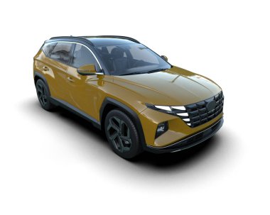 Gri arka planda lüks modern bir araba.