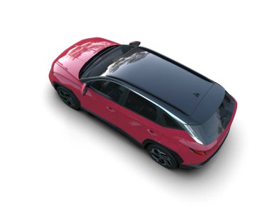 Siyah spor araba - arkadan görünüm.