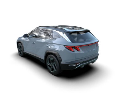 SUV arabası. modern lüks şehir konsepti