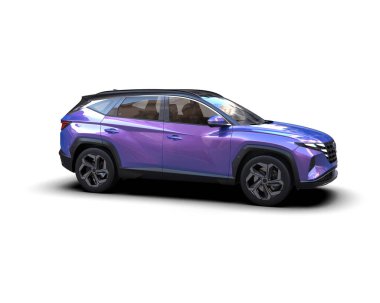 Tula, Rusya. Ocak 26, 2 0 2: Toyota ix 302 Premium City SUV aracı beyaz yolda izole edildi.