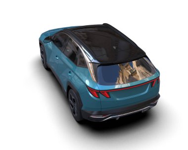 modern araba arka planda izole edildi. 3d oluşturma.