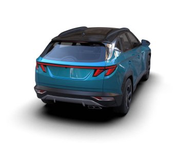 mavi spor araba arka manzaralı