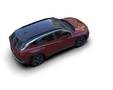 Araba beyaz zemin üzerine