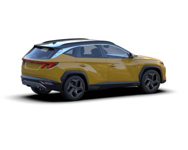 Modern lüks araba beyaz zemin üzerine