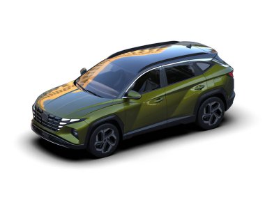 Beyaz arka plan üzerinde SUV