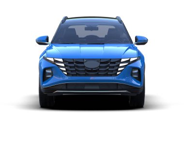 modern şehir arabası kırpma yolu ile beyaz arka planda izole