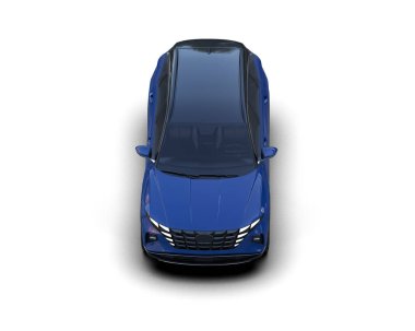 Beyaz arka planda modern bir araba. 3 Boyutlu Hazırlama