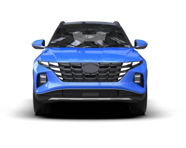 Mavi yüzeyi olan siyah bir şehir arabası. markanız için yaratıcı konsept