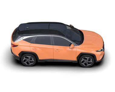 modern SUv beyaz arkaplanda izole edildi