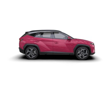 kırmızı spor araba - ön manzara