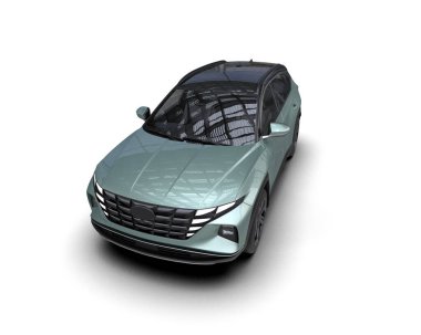 Modern şehir arabası 3D illüstrasyon