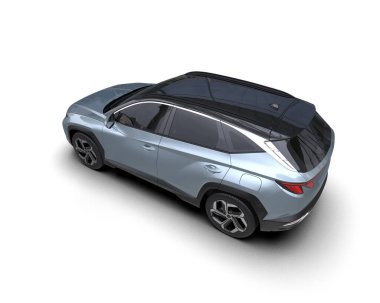 Modern SUV arka planda. 3d oluşturma