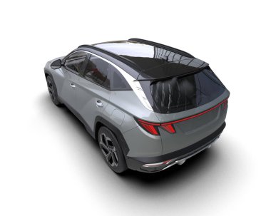 araba siyah modern SUV - arka - arka görünüm