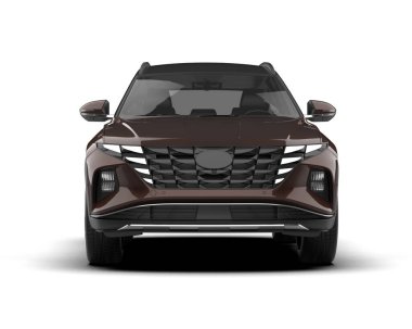 Modern SUV - beyaz arka planda araba 3 boyutlu görüntüleme
