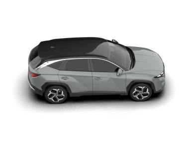 Araba manzaralı. Beyaz arkaplanda izole edilmiş vektör illüstrasyonu