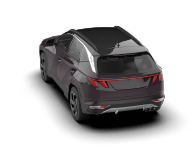 modern siyah aile arabası - arka taraf