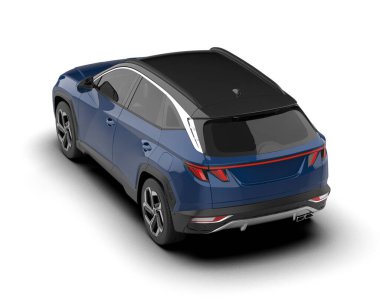 Siyah spor arazi aracı ve beyaz arkası.