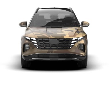 3 boyutlu bir SUV çizimi - modern konsept - arka planda izole.