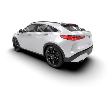 Modern kompakt spor araba. 3 Boyutlu Hazırlama