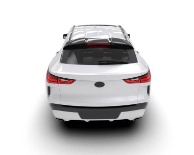 modern araba beyaz arka tarafta.