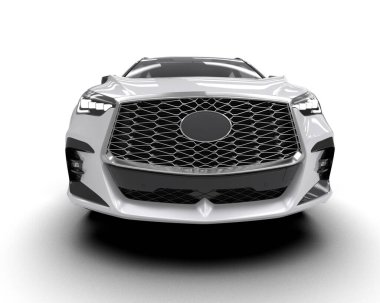 araba beyaz arkaplanda izole edildi